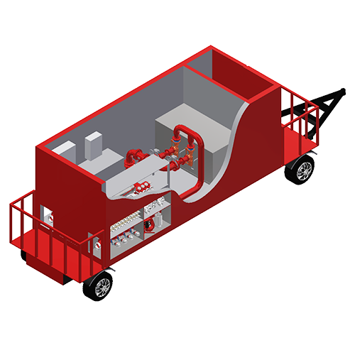 Блок-контейнер для пожаротушения (БК-ПТ) Витязь, возимый на прицепе